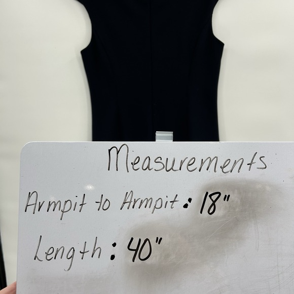 Betsey Johnson Pearl Rhinestone Collar Sheath Dress Sz 10 Navy Old Money Elegant - Picture 10 of 10